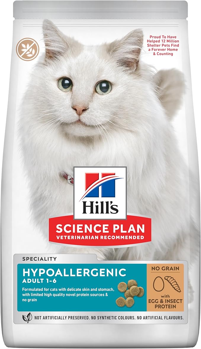 Hill's Science Plan Hypoallergenic Yumurta ve Böcek Proteinli Kedi Maması 1,5kg