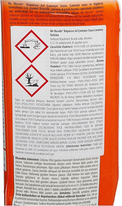 Mr Muscle Lavanta Kokulu Çamaşır suyu Katkılı Tuvalet Temizleyici 750 mL