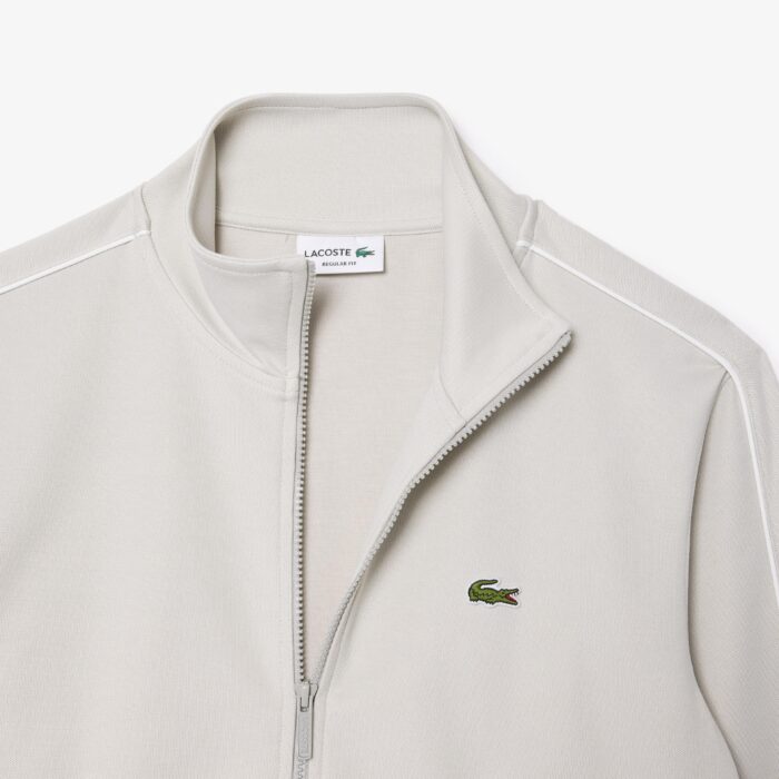 سویشرت مردانه زیپ‌دار Lacoste Regular Fit خاکستری - تصویر 6