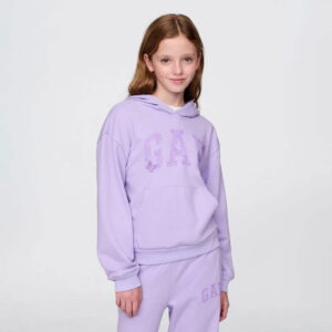 سویشرت بنفش بچه‌گانه Gap مدل French Terry Relaxed Fit