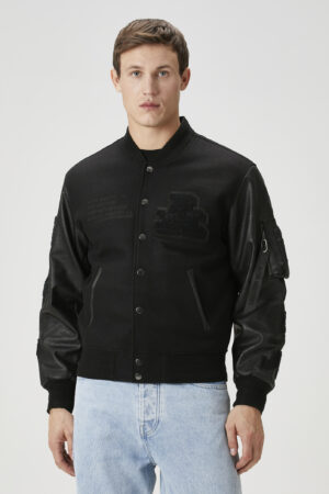 Alpha Industries - کاپشن بمبر پشمی مشکی MA-1
