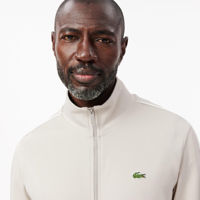 سویشرت مردانه زیپ‌دار Lacoste Regular Fit خاکستری - تصویر 2