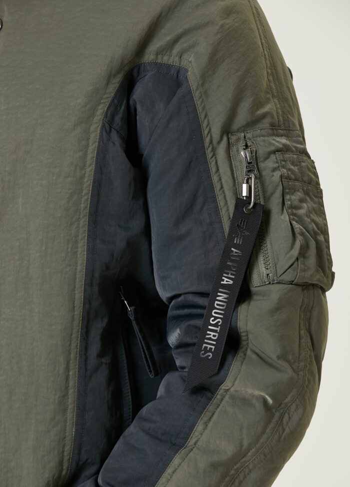 Alpha Industries - ژاکت بمب افکن خاکستری - تصویر 6