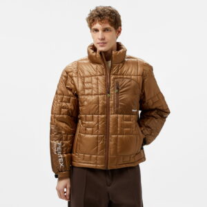 Huf - کاپشن قهوه‌ای مردانه پفی هاف پرتکس