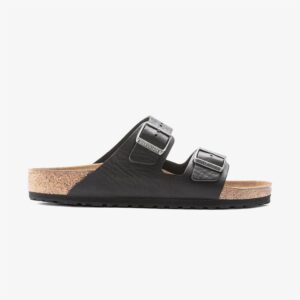 دمپایی مشکی مردانه طرح چوب قدیمی Birkenstock Arizona NL