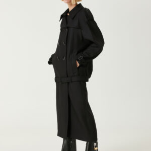 Givenchy - پالتوی پشمی مشکی سایز بزرگ