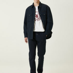 Tommy Hilfiger - شلوار کتان ارگانیک آبی نفتی چینو هارلم