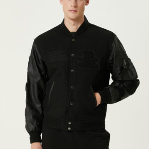 Alpha Industries - کاپشن بمبر پشمی مشکی MA-1