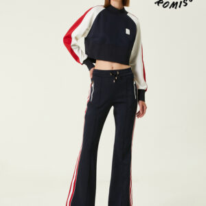 Balmain - شلوار گشاد راه راه سرمه‌ای بالمین