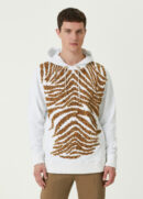 Balmain - سویشرت سنگ دوزی شده کلاه دار طلای سفید