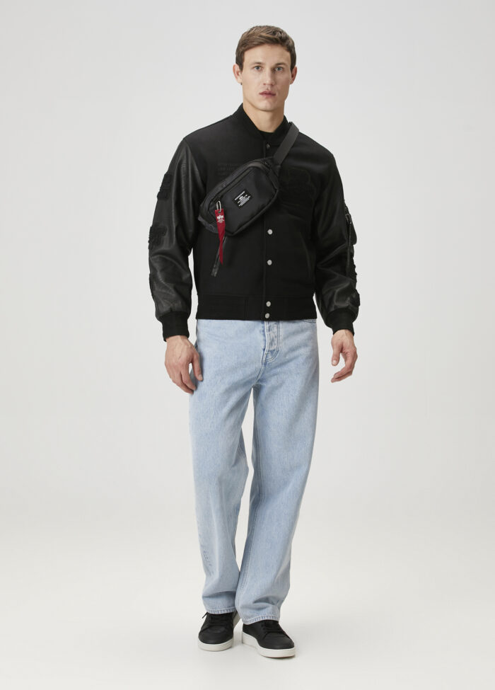 Alpha Industries - کاپشن بمبر پشمی مشکی MA-1 - تصویر 2