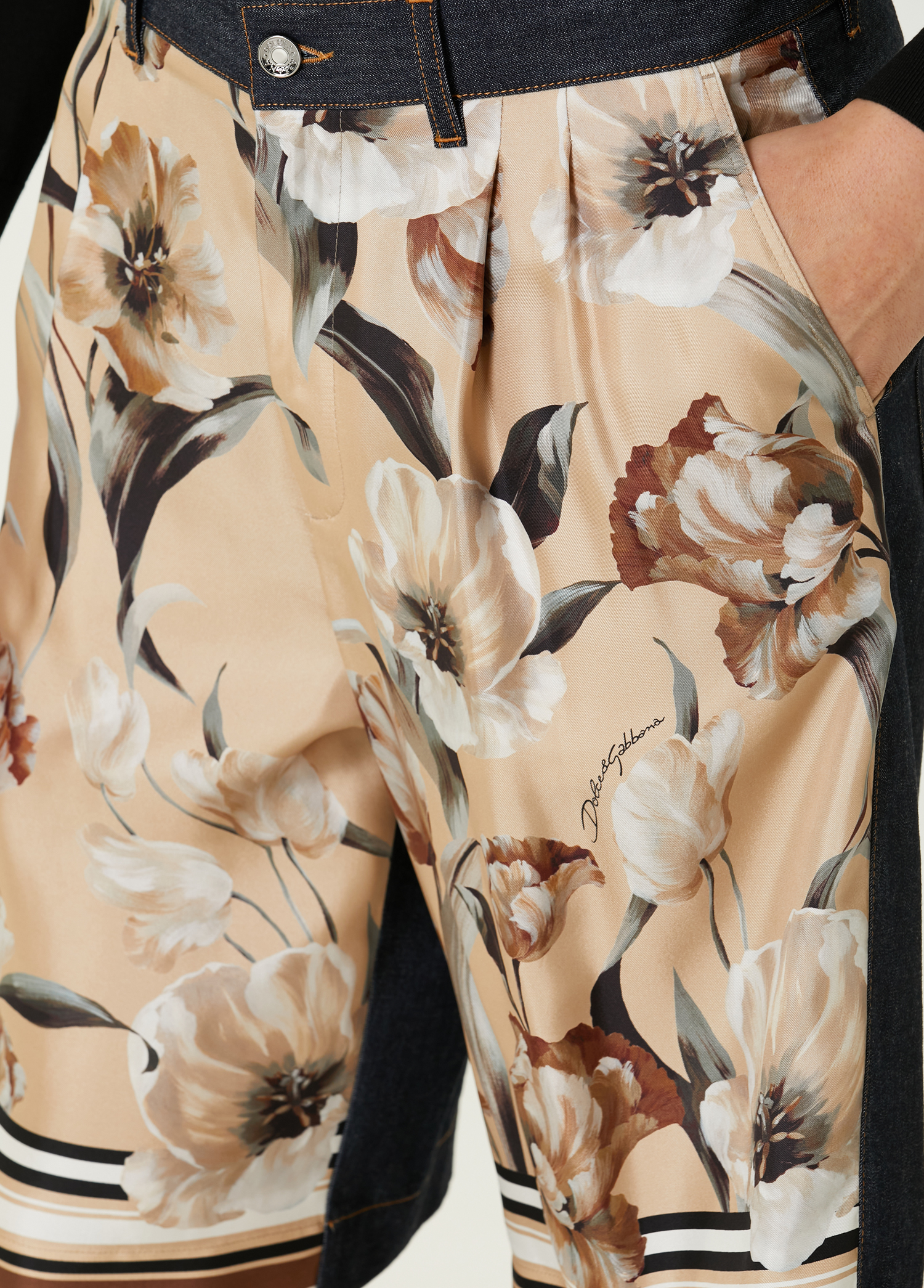 Dolce&Gabbana - شلوارک برمودا طرحدار گلدار بژ - تصویر 4