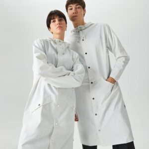 Rains - بارانی سفید یونیسکس Longer