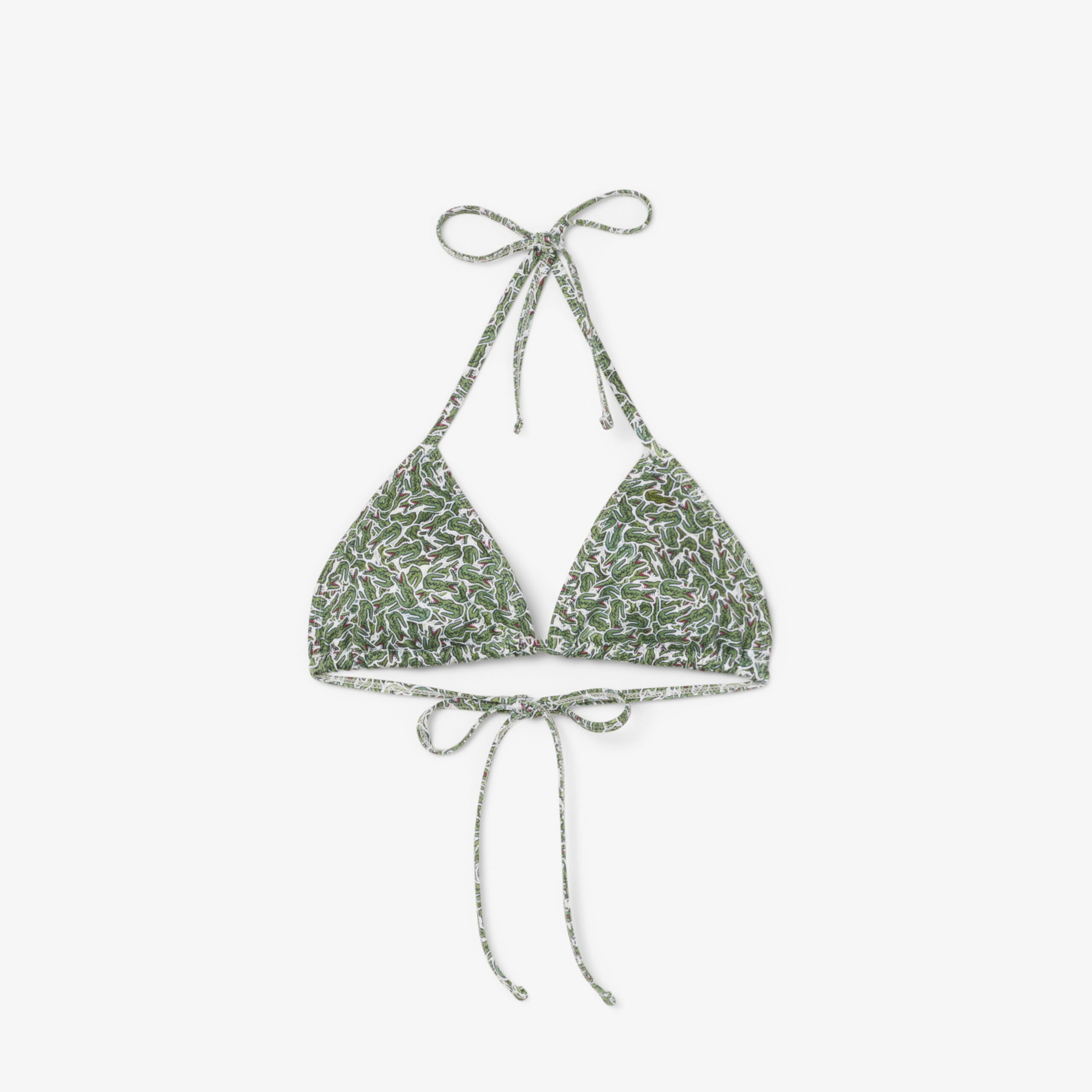 تاپ بیکینی سبز طرحدار زنانه لاکوست Lacoste - تصویر 4