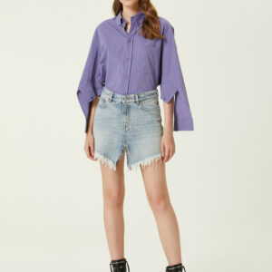 Balenciaga - دامن جین کوتاه آبی