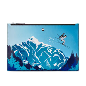 Montblanc - کیف دستی چرم آبی Meisterstück مونبلان