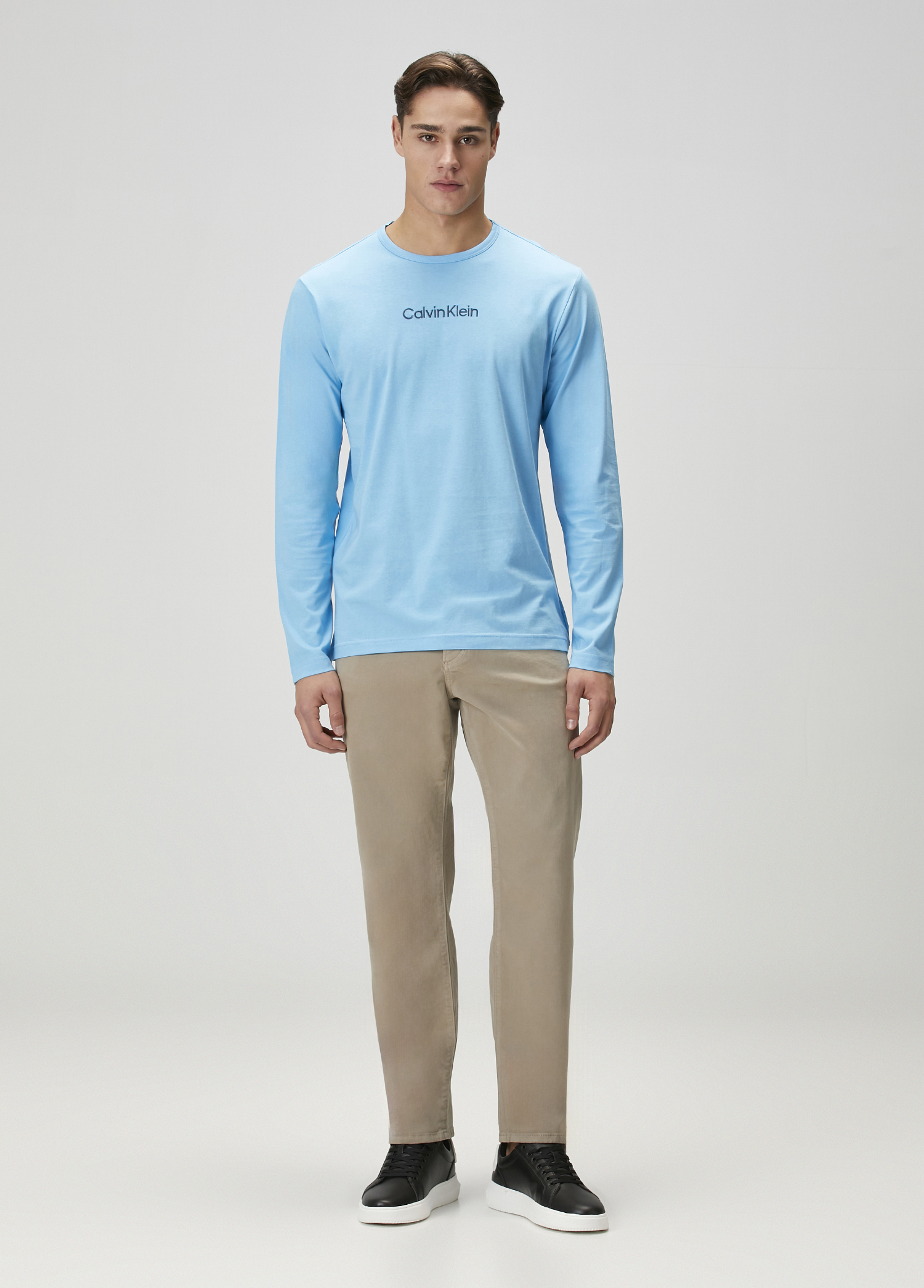 Calvin Klein - تاپ آبی با لوگوی گلدوزی شده - تصویر 2