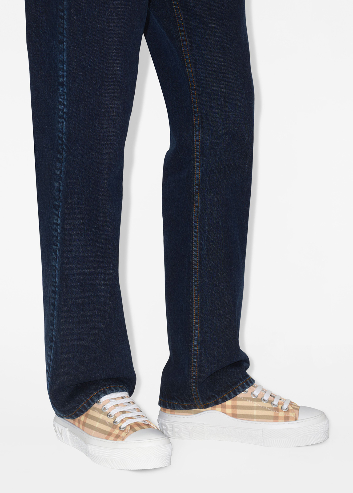 Burberry - کفش کتانی زنانه TNR Jack L Low Cream - تصویر 7