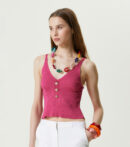 Network - پلیور بافتنی بدون آستین فوشیا