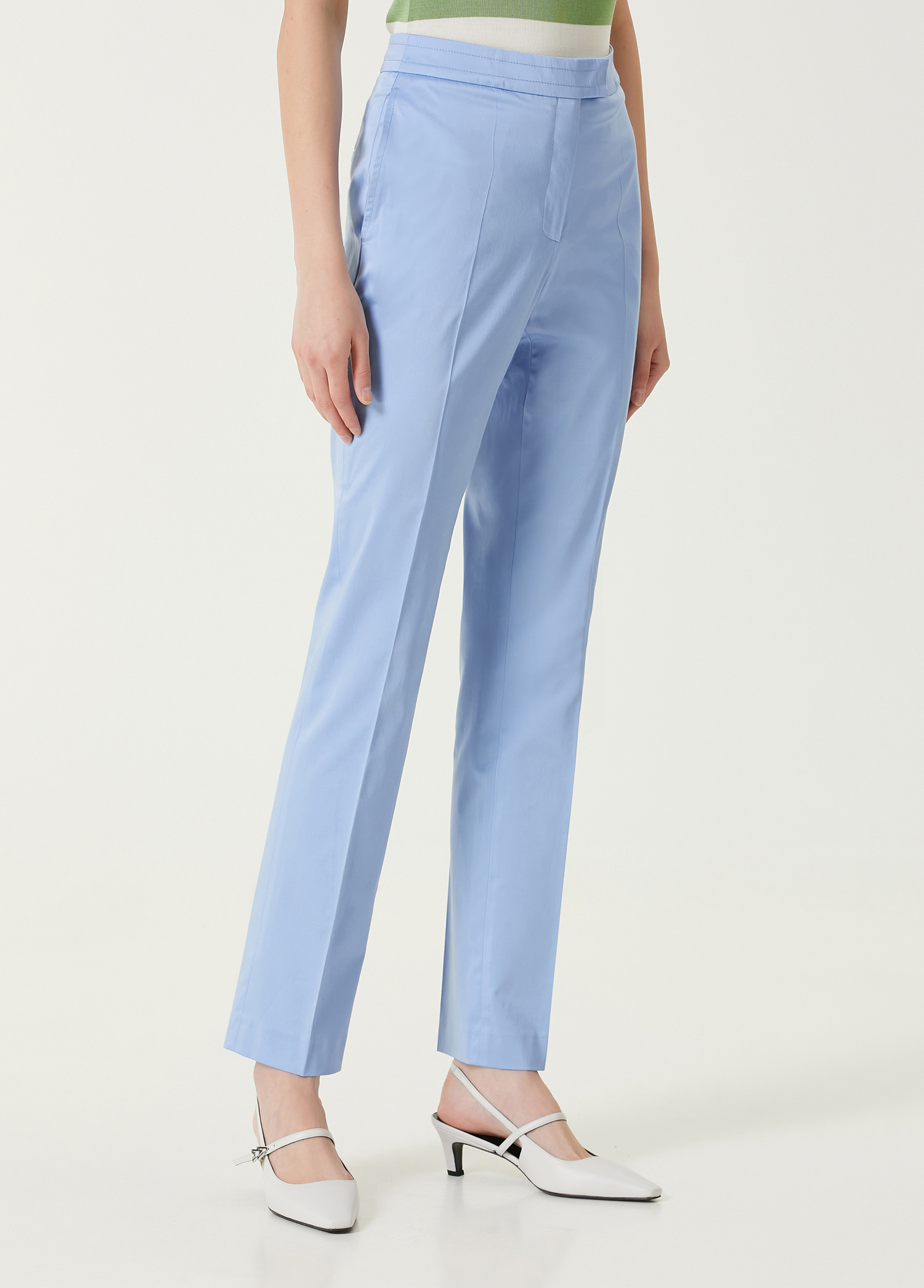 Boss - شلوار آبی اسلیم فیت زنانه - تصویر 2