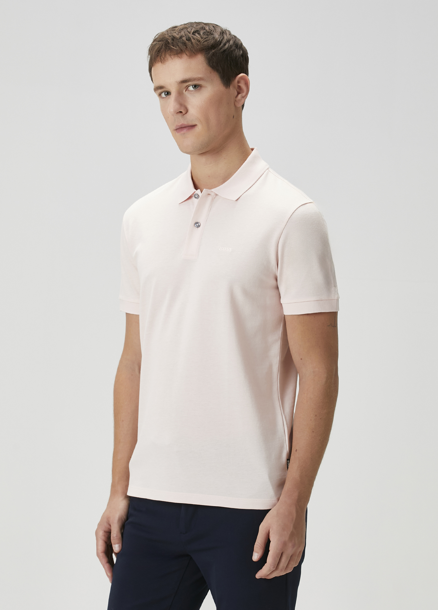 Boss - تیشرت پولو صورتی روشن پالاس - تصویر 3