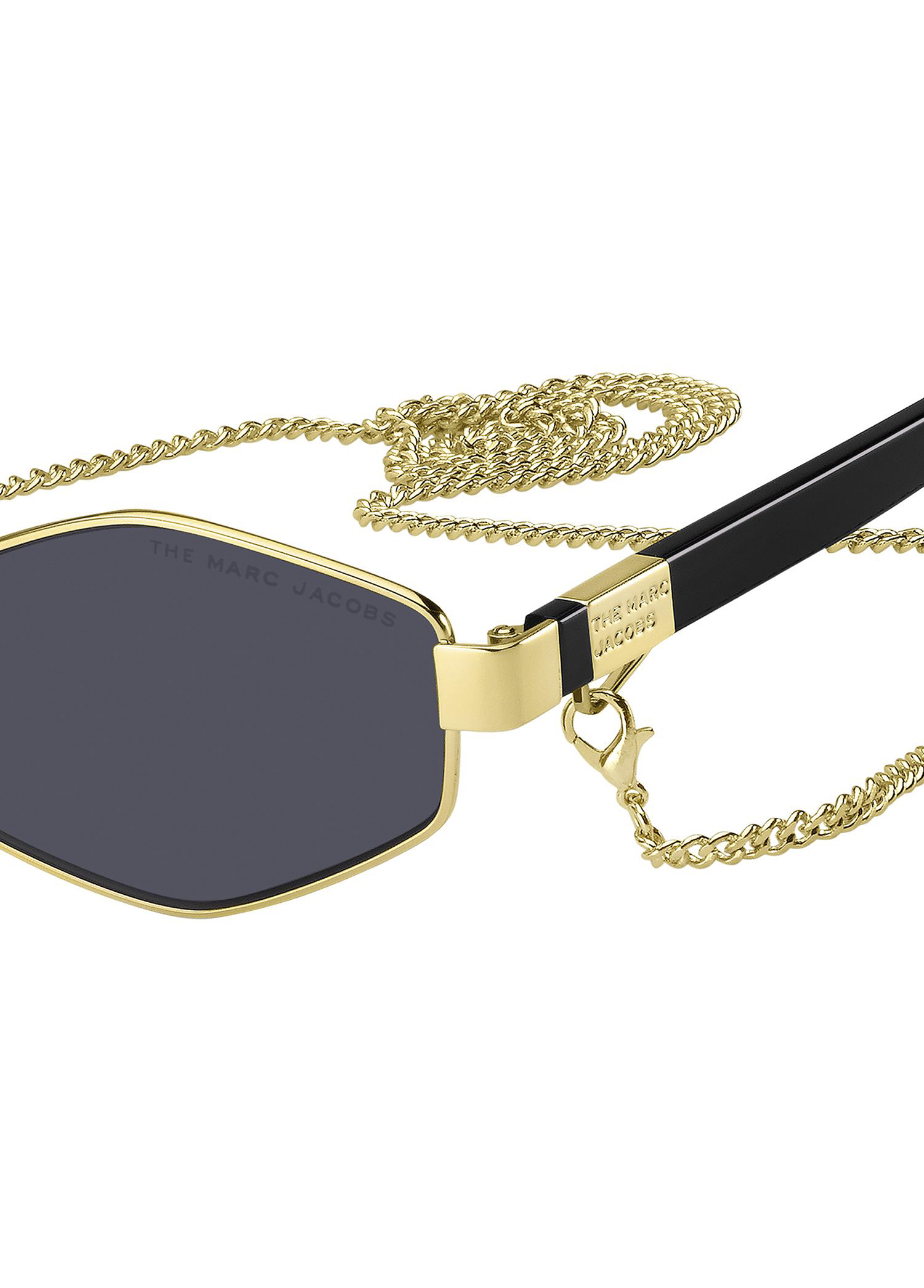 Marc Jacobs - عینک آفتابی زنانه مشکی طلایی فلزی Marc 496/S - تصویر 3