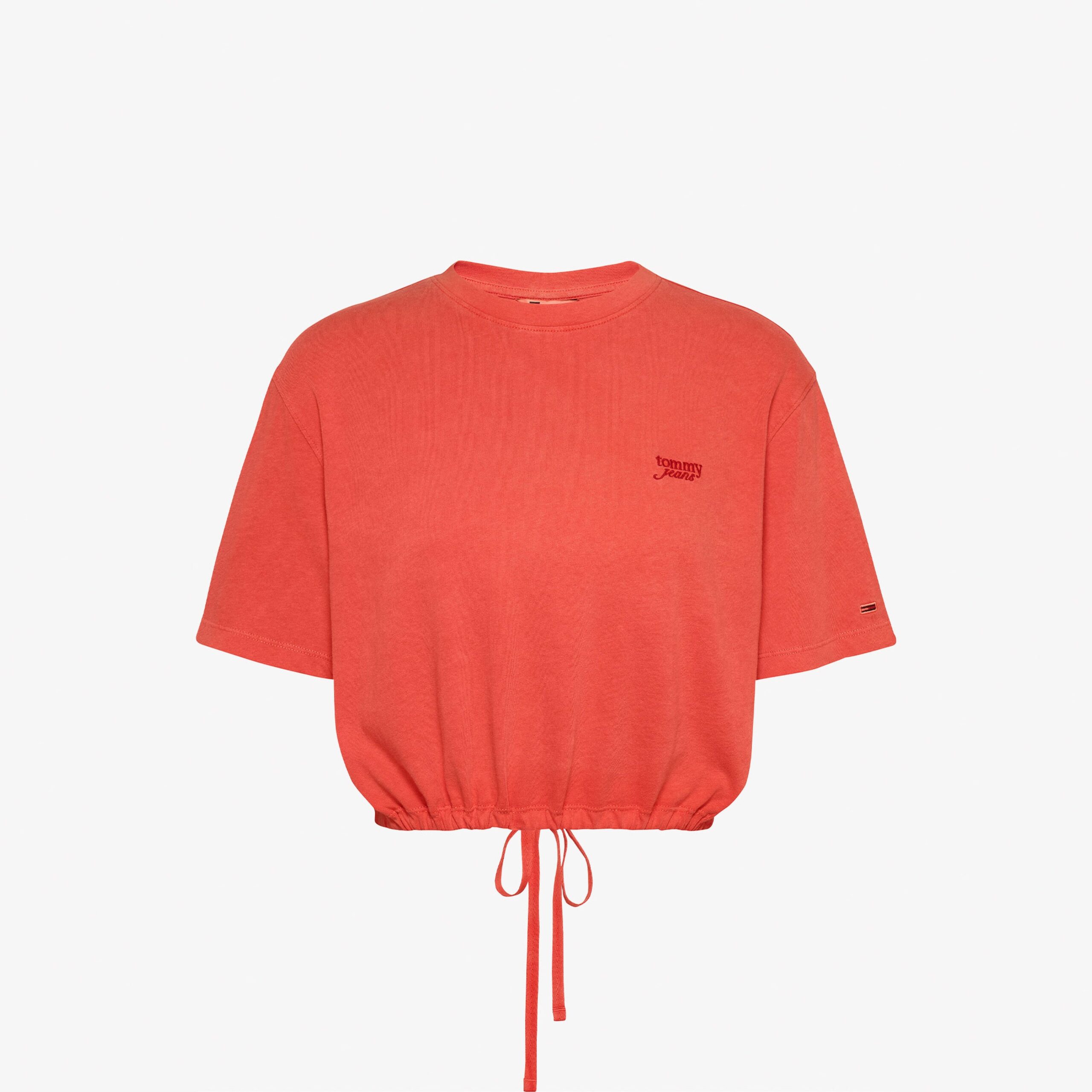 تیشرت نارنجی زنانه پشت باز طرح GMD Script مدل Tommy Jeans - تصویر 4