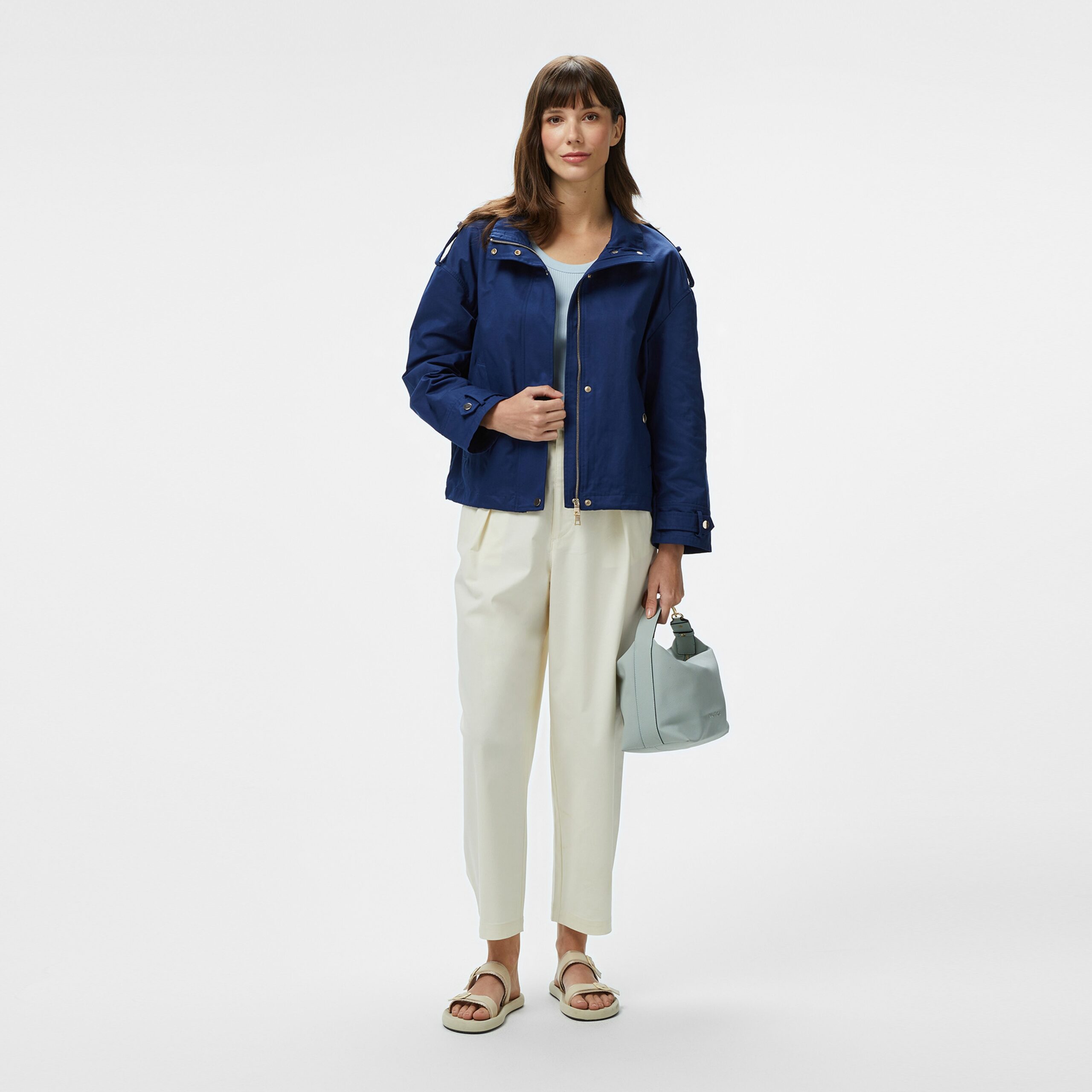 کاپشن یقه ایستاده زنانه Nautica مدل سرمهای معمولی - تصویر 3