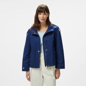 کاپشن یقه ایستاده زنانه Nautica مدل سرمه‌ای معمولی