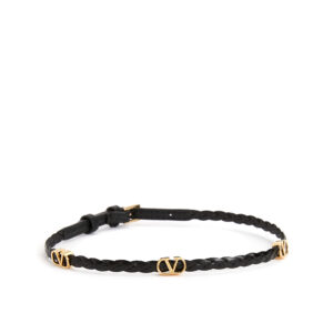 Valentino Garavani - دستبند چرمی زنانه مشکی
